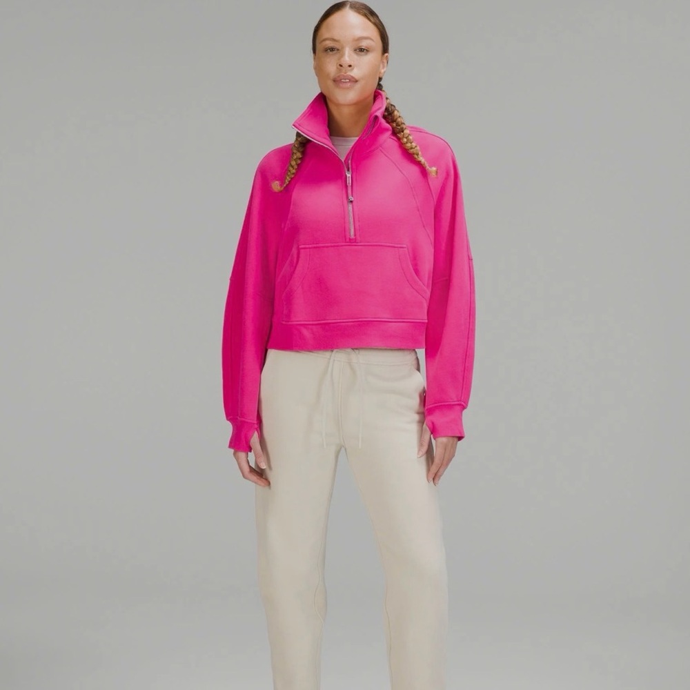Sonic Pink Lululemon Scuba Half Zip